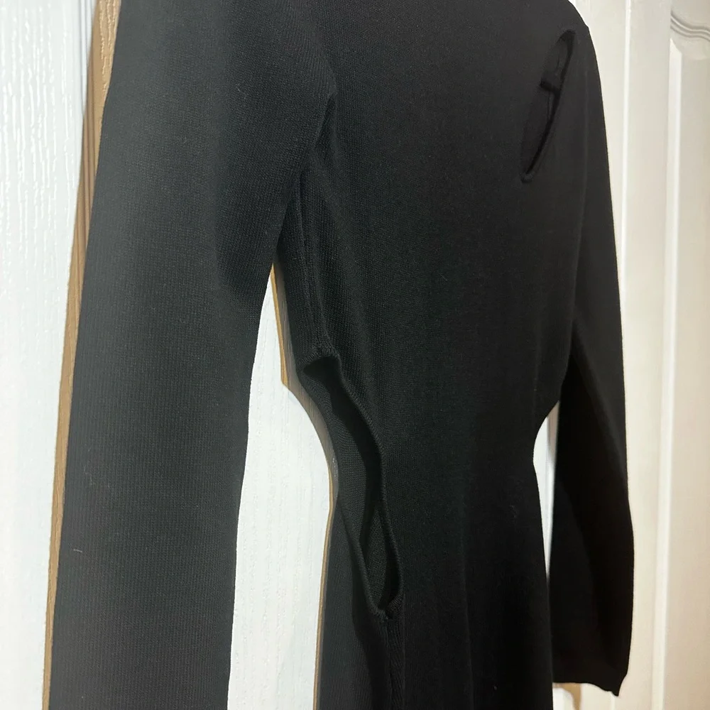 Lulu's Black Long Sleeve Sheath Dress with Cutout Details - Picture 7 of 16